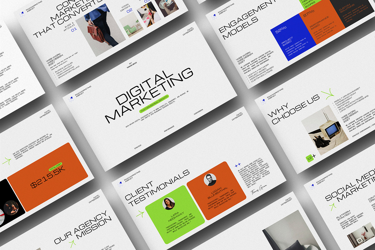 Digital Marketing Presentation, a Presentation Template by evgenystudio (Photo 9 of 9)