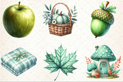Mint Fresh Green Autumn Clipart, an Illustration by Rose Art (Thumbnail 7 of 7)