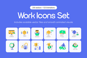 Work Icons Bundle, a Duotone Icon by Prosymbols
