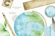 Watercolor School set, an Object Graphic by OrangePeafowlArt (Thumbnail 3 of 15)