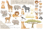 African Safari Animals Clip Art, an Animal Illustration by Jen Digital Art (Thumbnail 2 of 3)