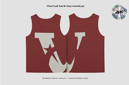 Thermal tank top mockup