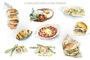 Watercolor Sketch. Homemade Food, a Food Illustration by Budogoshch (Thumbnail 2 of 5)