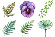 Watercolor Vintage Botanical Clipart, a Seasonal Illustration by CitraGraphics (Thumbnail 3 of 9)