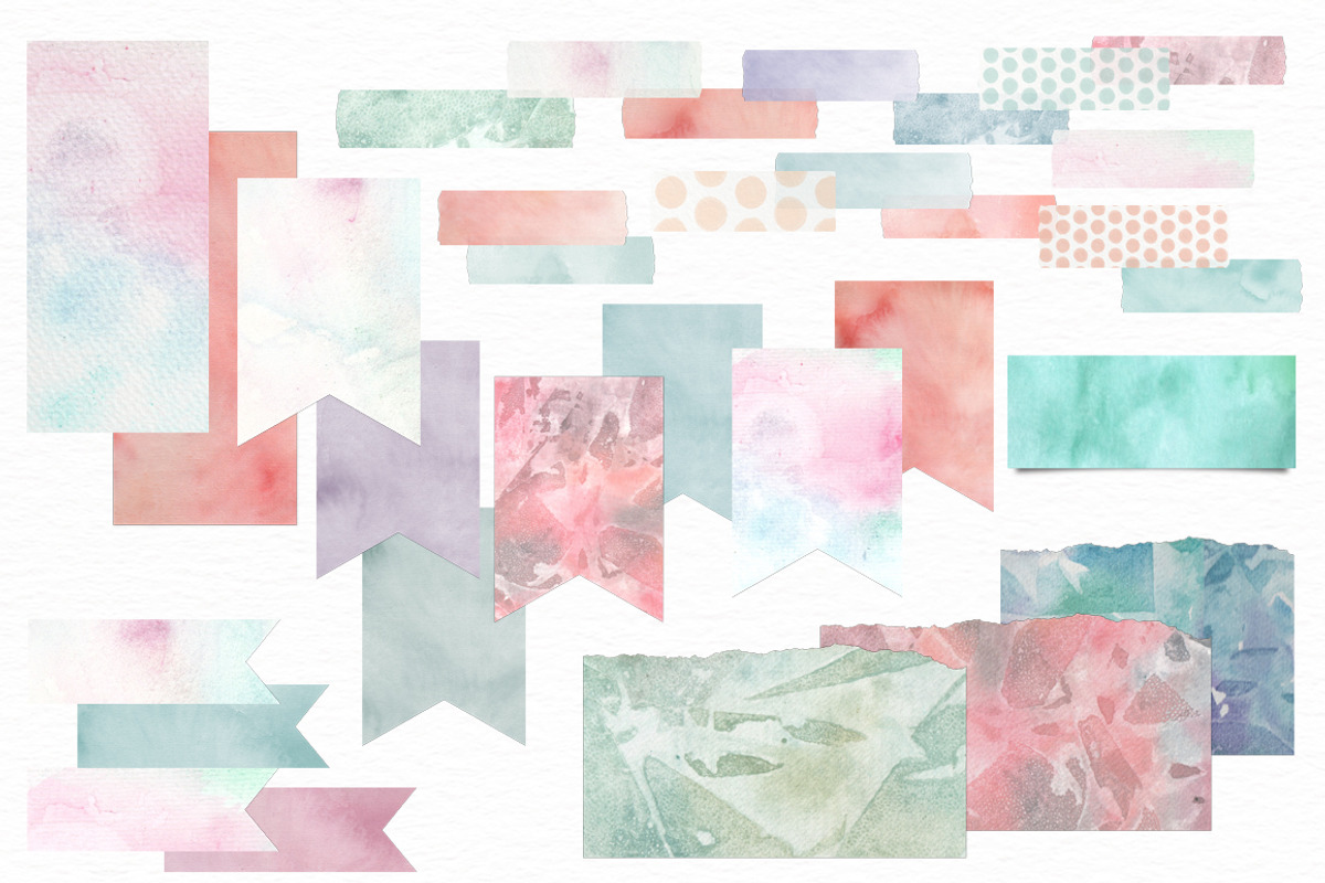 Watercolor Frames, Papers & Tape, an Object Graphic by patternpop studio (Photo 7 of 8)