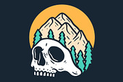 Mountain Skull Retro illustration, an Object Illustration by Decoconio Design (Thumbnail 3 of 3)