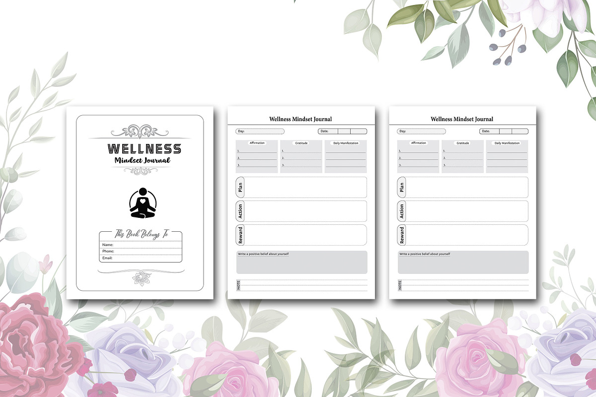 Wellness Mindset Planner, a Stationery Template by design_hut