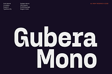 Gubera Mono - Bold Monospace Font