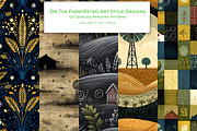 On The Farm Retro Art Style Patterns, a Pattern Graphic by karenfoleyphoto (Thumbnail 1 of 18)