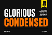 Glorious – Condensed Font Family, a Sans Serif Font by Umitype (Thumbnail 1 of 9)