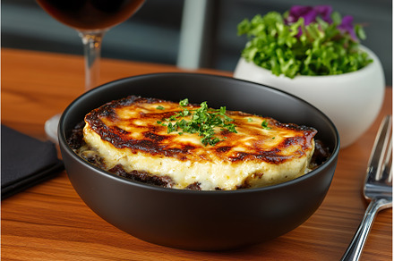 Delicious french onion soup with, a Food & Drink Photo by Lermont51