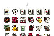 30 Gambling Icon set, an Outline Icon by Just Icon (Thumbnail 2 of 3)