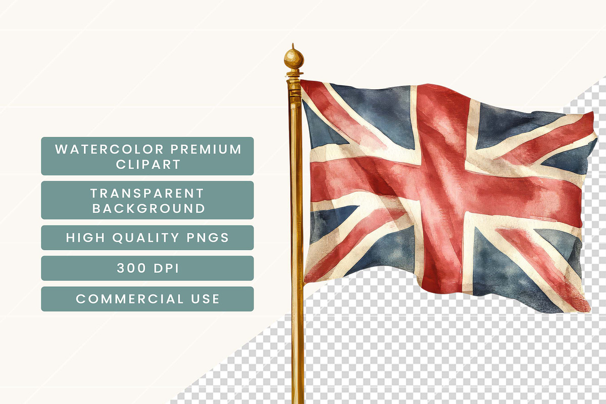 Watercolor London Vibes Clipart, an Object Illustration by BusyDaydesign (Photo 7 of 9)