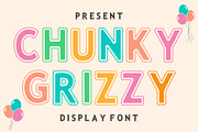 Chunky Grizzy, a Font by Fourteen Letter (Thumbnail 1 of 7)