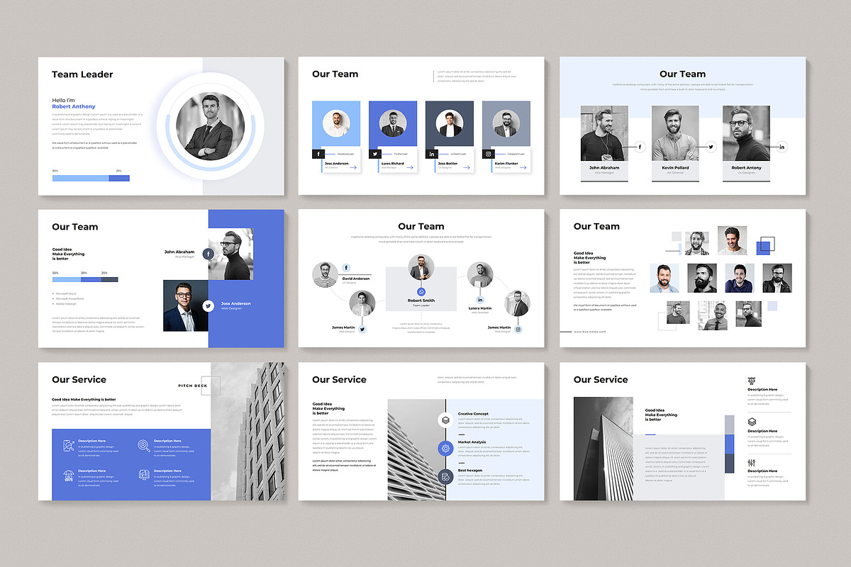 Pitch-Deck Presentation Template, a Presentation Template by GenerousArt (Photo 4 of 38)
