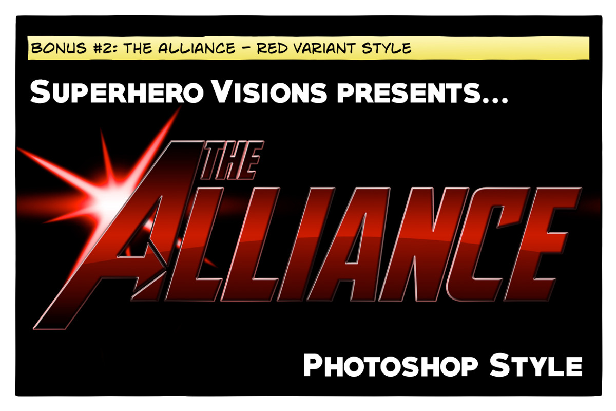 10 Photoshop Styles: Superheroes v1, a Layer Style Add-On by SuperheroVisions (Photo 13 of 15)