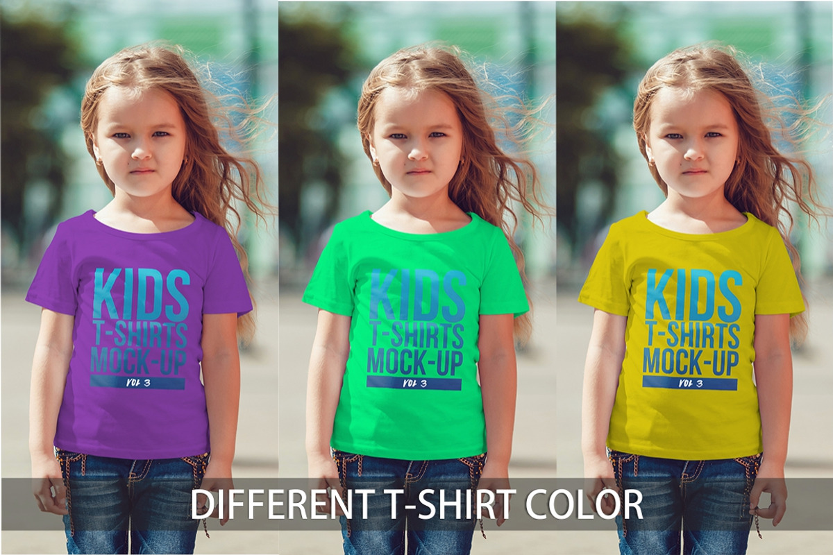 Kids T-Shirt Mock-Up Vol 3, a Shirt Mockup by Freeman Studio (Photo 3 of 12)