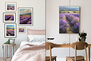 Lavender Field Landscape Artwork, a Decorative Illustration by Housui Patterns (Thumbnail 4 of 12)
