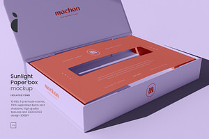 Sunlight magnetic product box mockup, a Packaging Mockup by Catkie - Digital Art
