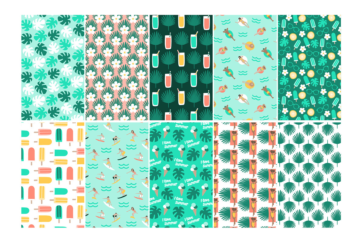 I love summer 30 seamless patterns, a Pattern Graphic by RevolutionizZed (Photo 11 of 16)