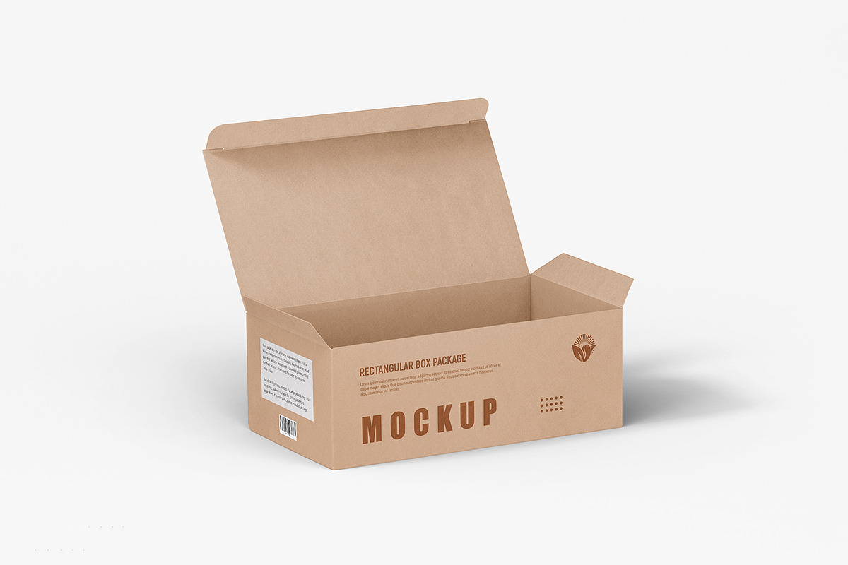 Kraft Cardboard Paper Box Mockup, a Packaging Mockup by Ram Studio LLC (Photo 5 of 18)