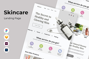 SkinBeauty - Skincare Landing Page, a Landing Page Template by twinstd