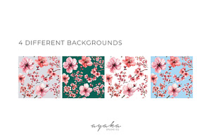 SAKURA Seamless Pattern & Motifs