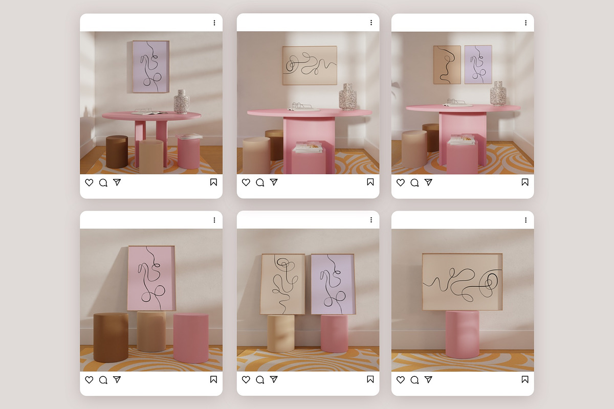 Modern Frame Mockup Bundle CECIL, a Print Template by Bonumo (Photo 7 of 11)
