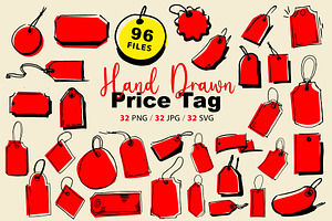 Price Tag Sale Banner hand draw