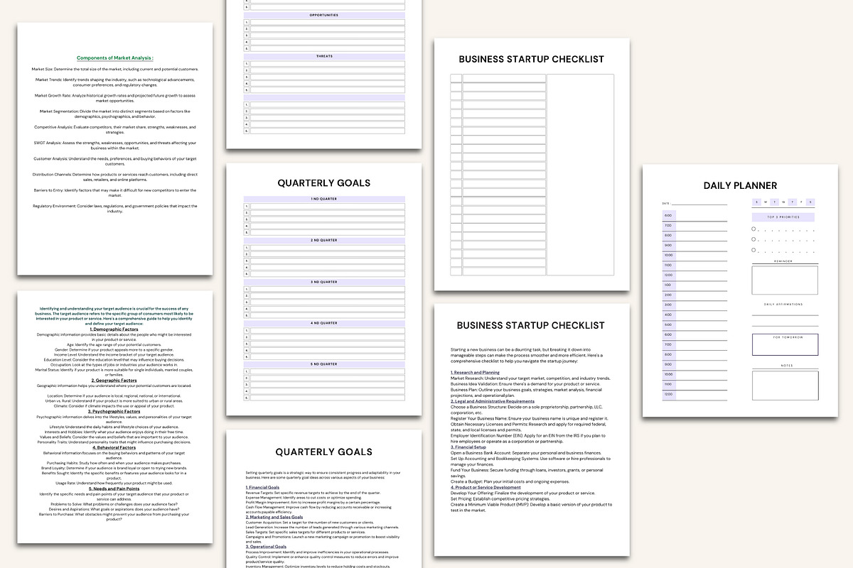 Entrepreneur’s Success Workbook, a Stationery Template by Designmela01 (Photo 8 of 10)
