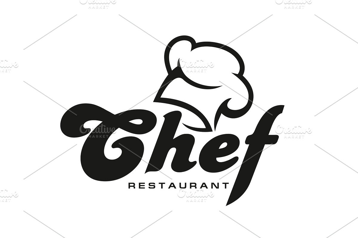 Chef cook restaurant, culinary, a Food Illustration by Vector Tradition