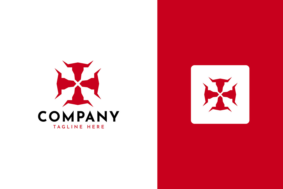 Bull ox cow modern minimal logo, a Branding & Logo Template by Your Choice Art