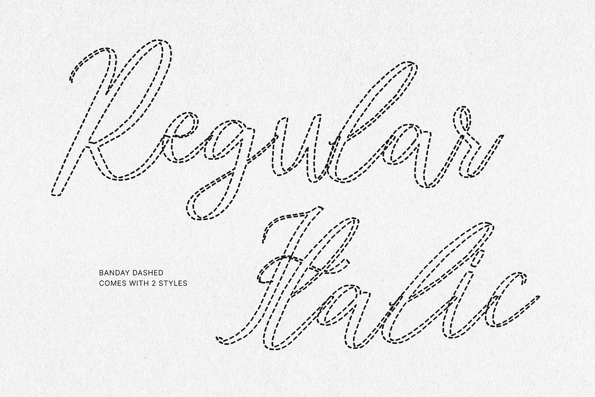 Banday Dashed, a Script Font by Craft Supply Co. (Photo 5 of 8)