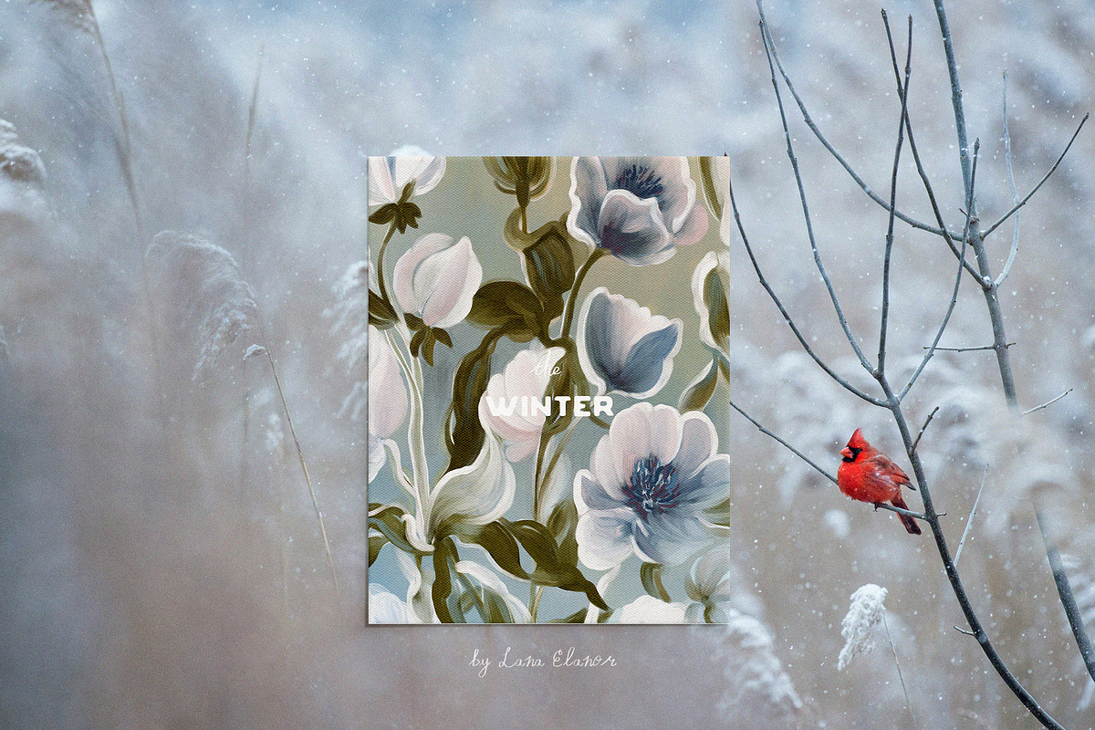 Hand-Painted Winter Backgrounds, a Background Graphic by Lana Elanor (Photo 11 of 16)