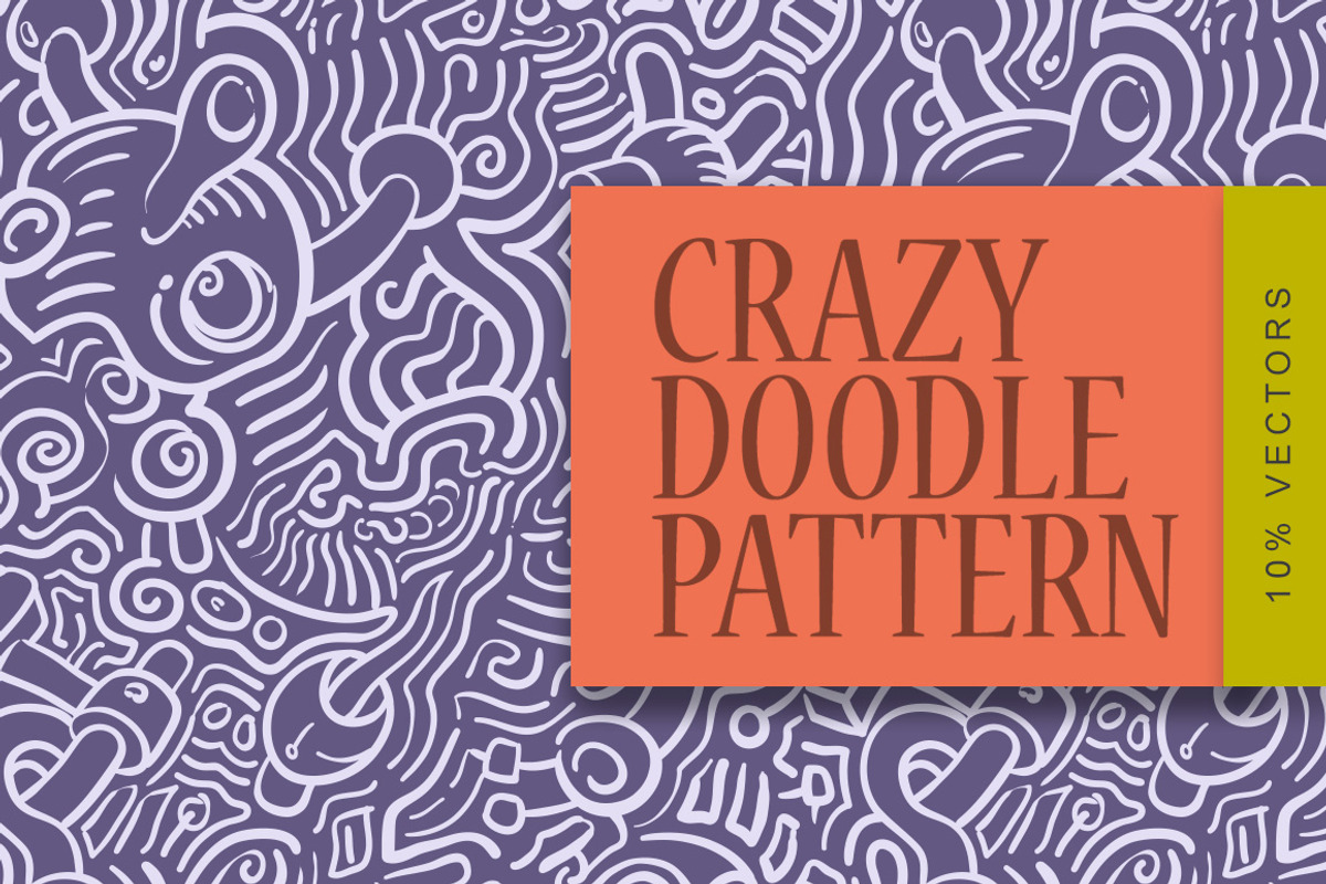 Vector Set: Crazy Doodle Lines, a Background Graphic by Savgraf (Photo 3 of 5)