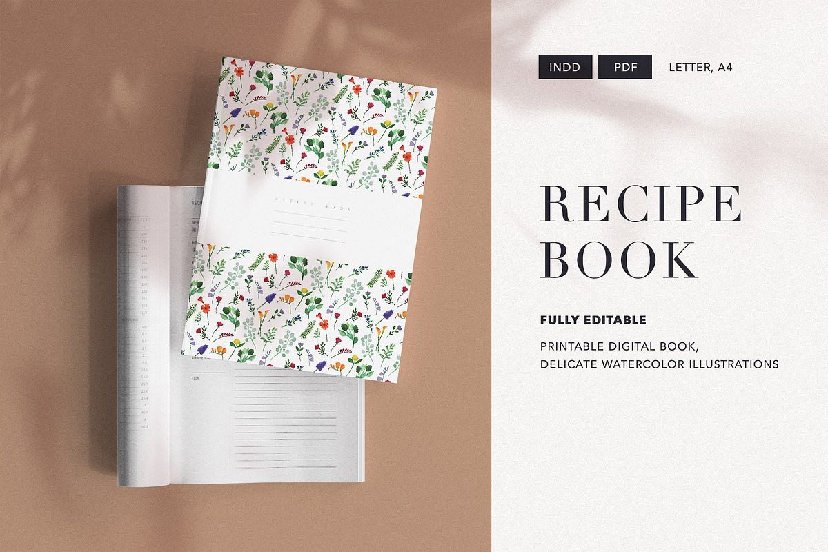 Printable Recipe Book / Letter, A4, a Stationery Template by PickMimi (Photo 1 of 6)