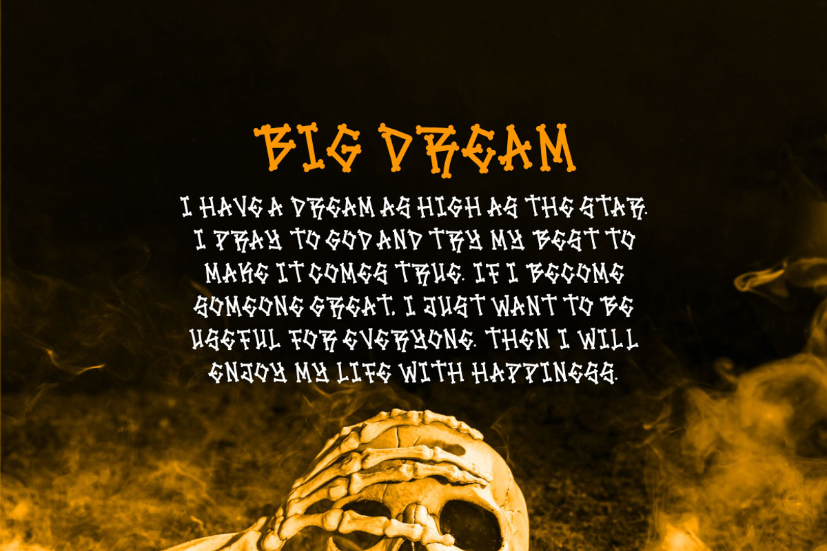 Hello Skull-Decorative Halloween, a Blackletter Font by Mightyfire (Photo 3 of 4)