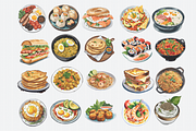 Food From Around The World Clipart, a Food Illustration by Crafts of The Moon (Thumbnail 2 of 5)