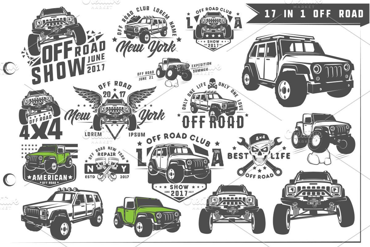 17 in 1 Set of Off Road cars., a Graphic by Hadanello88 (Photo 4 of 4)