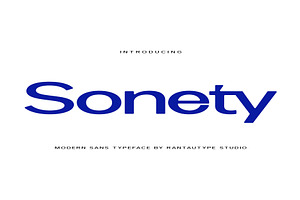 Sonety Modern Wide Sans Typeface