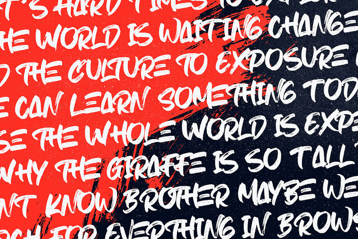Hiruzen Exists - Textured Brush Font, a Script Font by StringLabs (Photo 11 of 14)