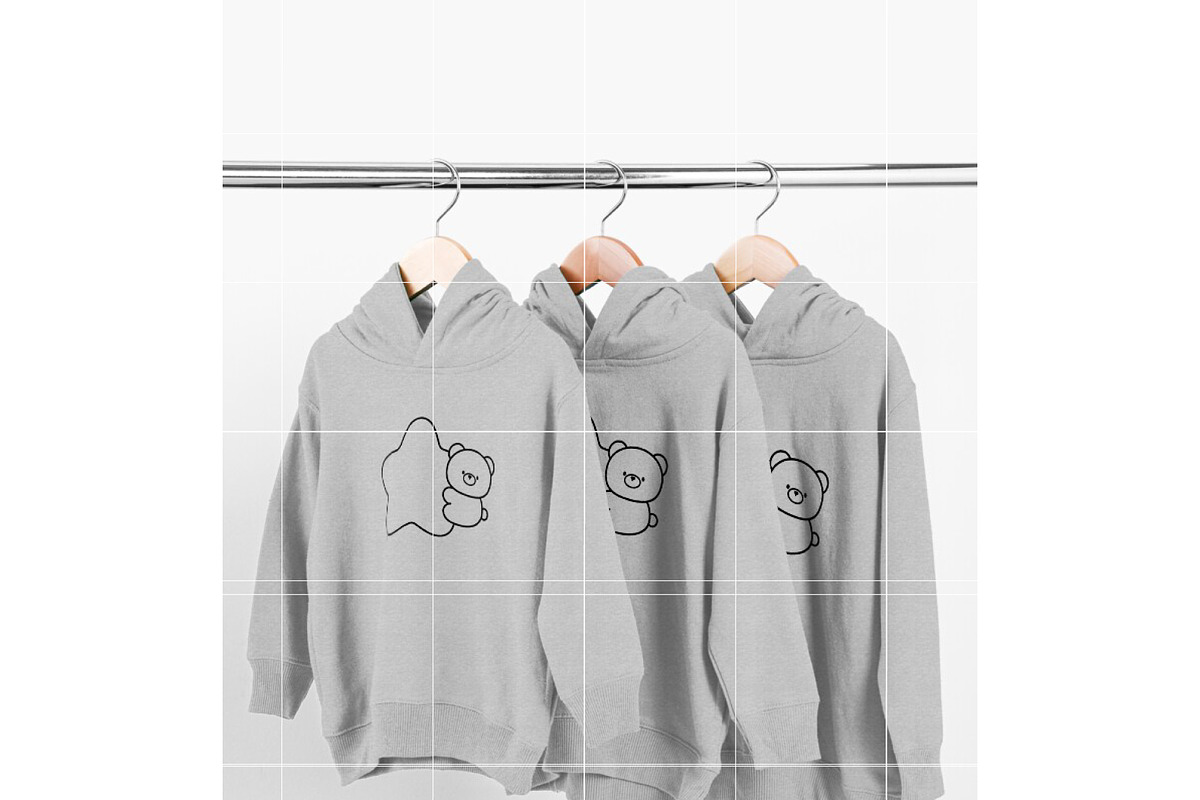 cute bear outline SVG | bear with st, an Illustration by TheHitShop (Photo 5 of 10)
