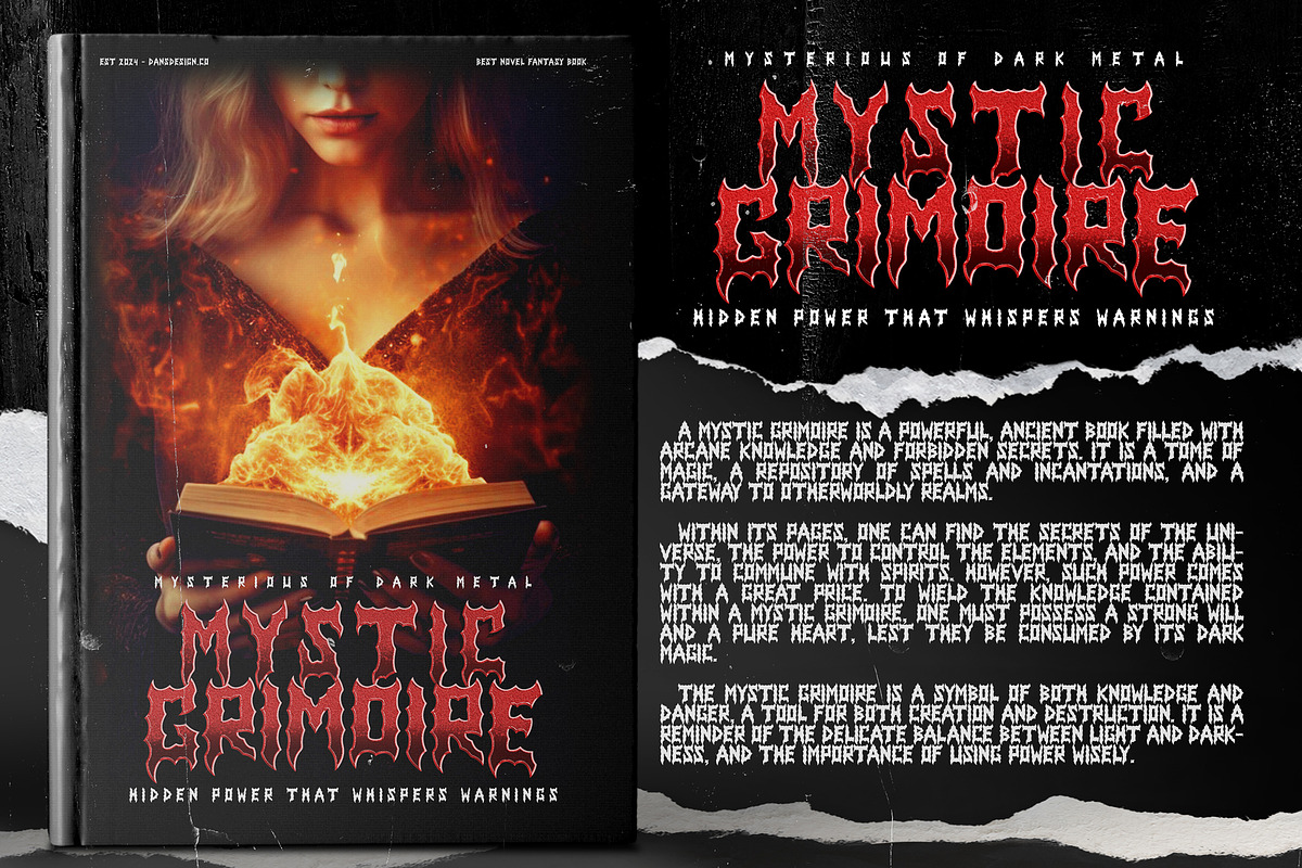 Obscure Metal Horror Blackletter Y2k, a Blackletter Font by dansdesign (Photo 3 of 12)