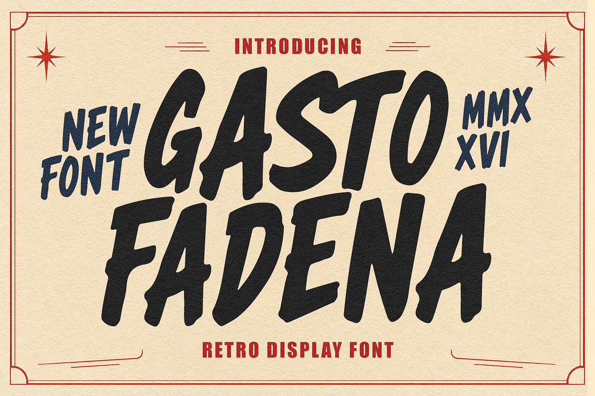 Gasto Fadena Bold Vintage Retro Font, a Handwritten Font by Maulana Creative (Photo 1 of 7)