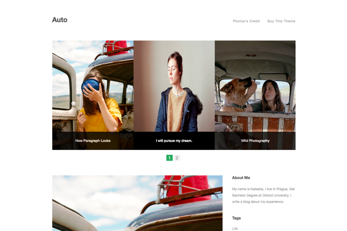 Auto - Blog Ghost Theme, a Websites & App Template by Malvouz