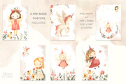 LITTLE FAIRIES Watercolor collection, an Animal Illustration by OlliArtDesign (Thumbnail 9 of 11)