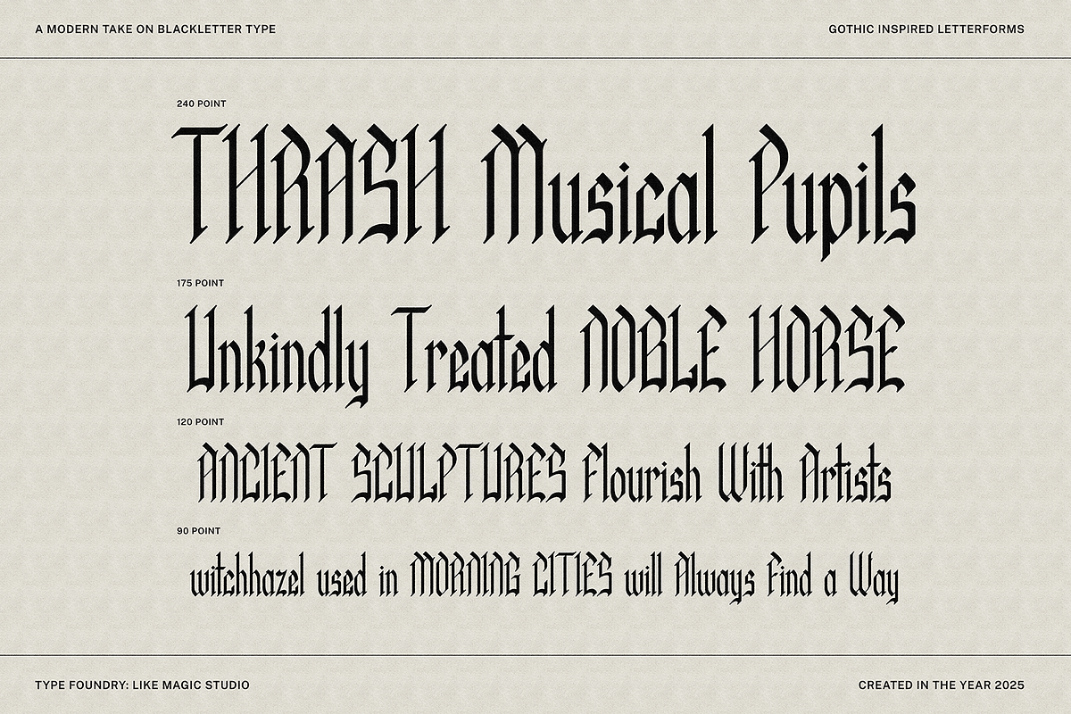 Dark Mother, a Blackletter Font by Like Magic Studio (Photo 6 of 9)