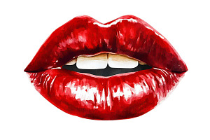red lips, a Decorative Illustration by VetalStock