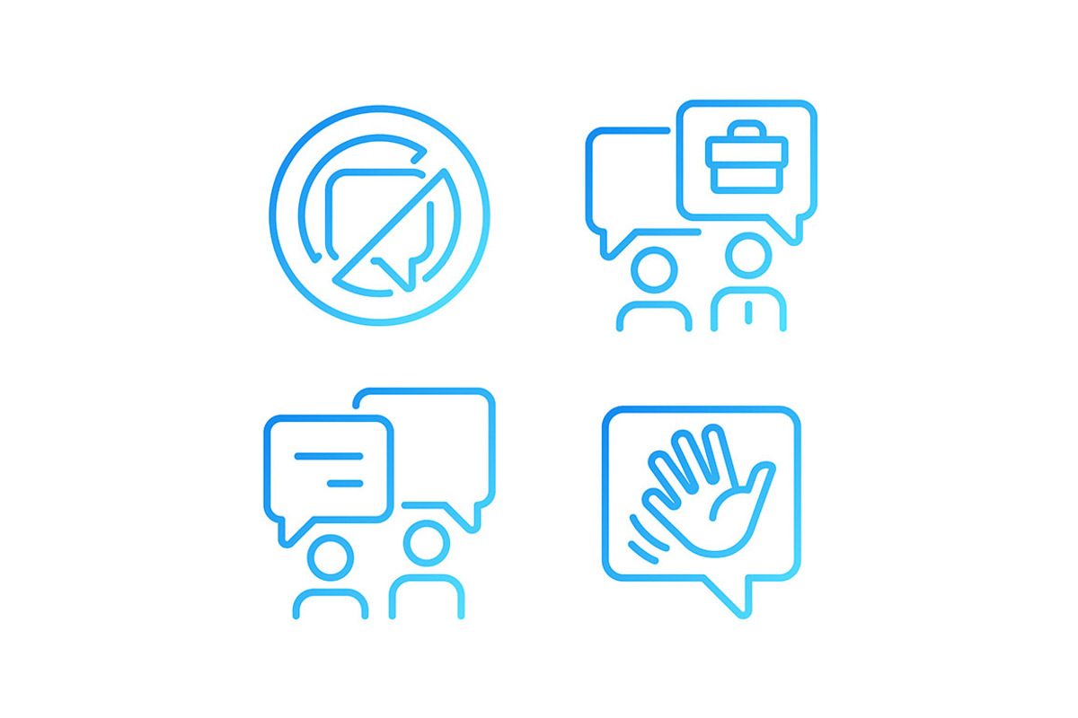 Speech balloons for dialogues, an Outline Icon by IMG Visuals