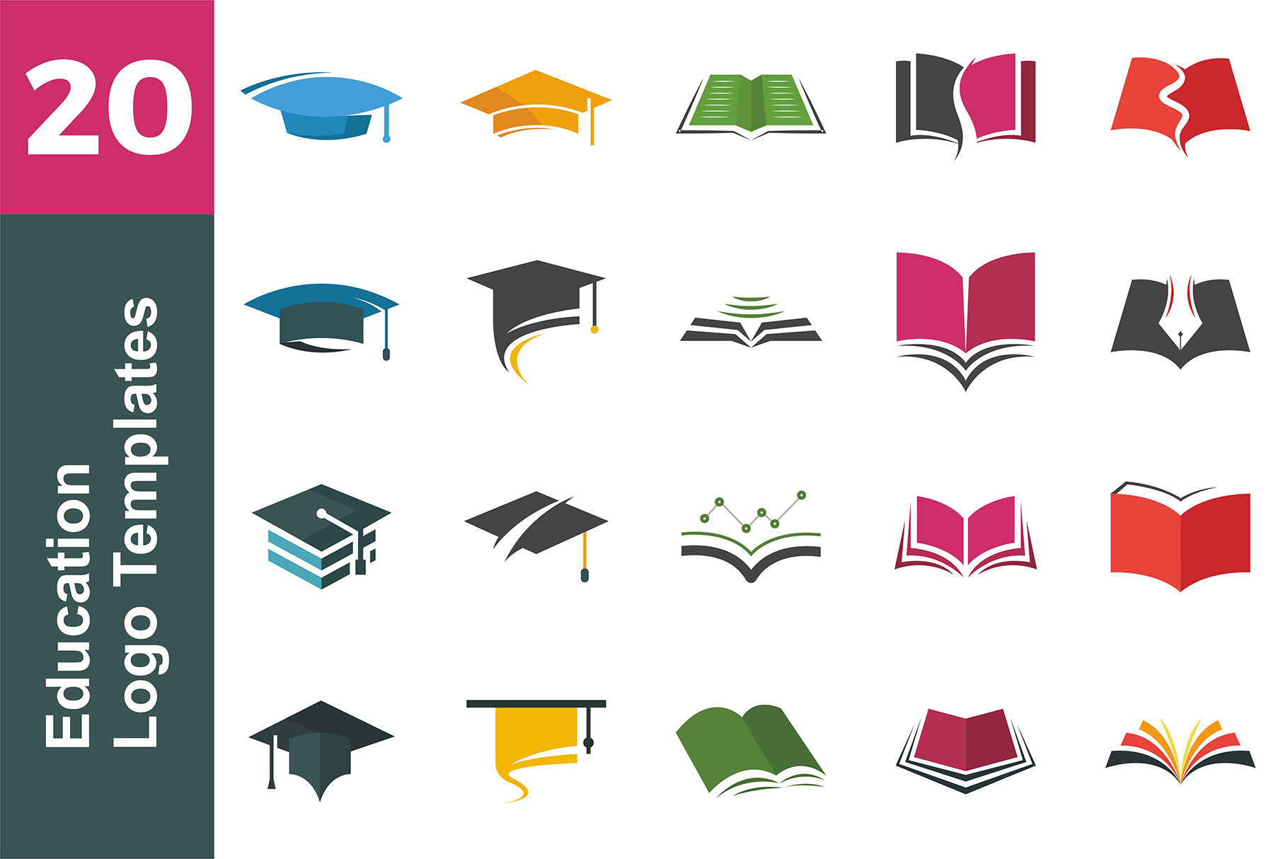 20 Logo Education Templates Bundle, a Branding & Logo Template by ...